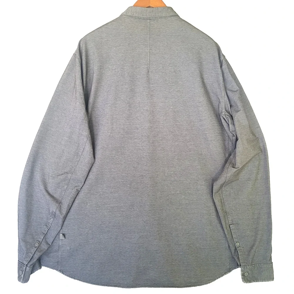 Lululemon Button Up Shirt Mens XXL Gray Performance Stretch Casual